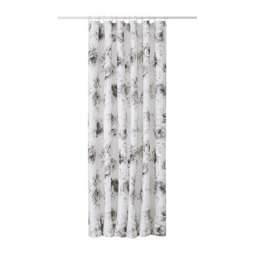 AGGERSUND Shower curtain, gray, white - 002.648.64