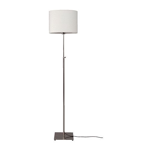 ALÄNG Floor lamp, nickel plated, white - 800.291.51