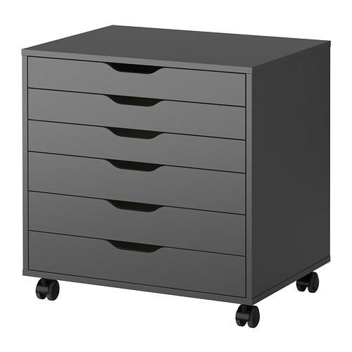 ALEX Drawer unit on casters, gray - 502.649.27