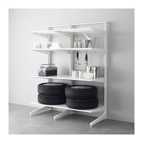 ALGOT Post/foot/shelves, metal white - 790.177.19