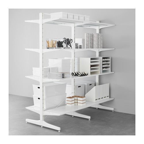 ALGOT Post/foot/shelves, metal white - 890.177.28