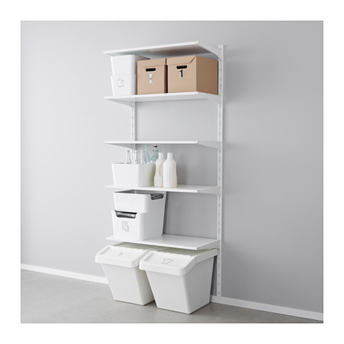 ALGOT Wall upright/shelves, white - 999.037.88