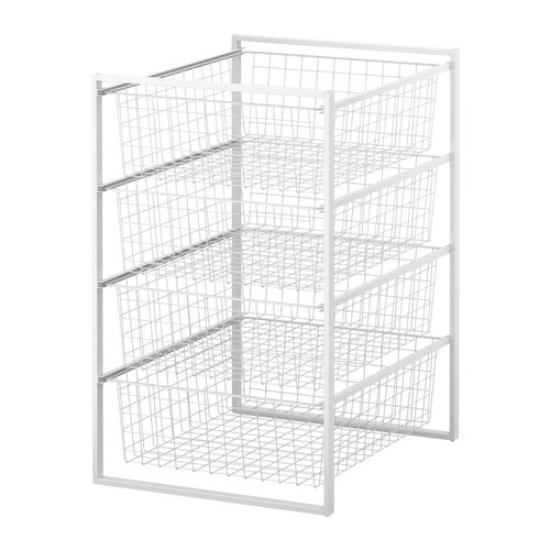 ANTONIUS Frame and wire baskets, white - 198.764.54