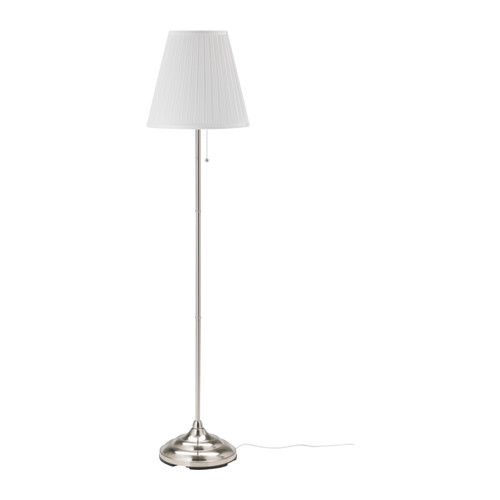 ÅRSTID Floor lamp, nickel plated, white - 501.638.67