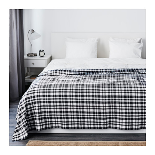 BACKVIAL Bedspread, black, white - 002.830.23