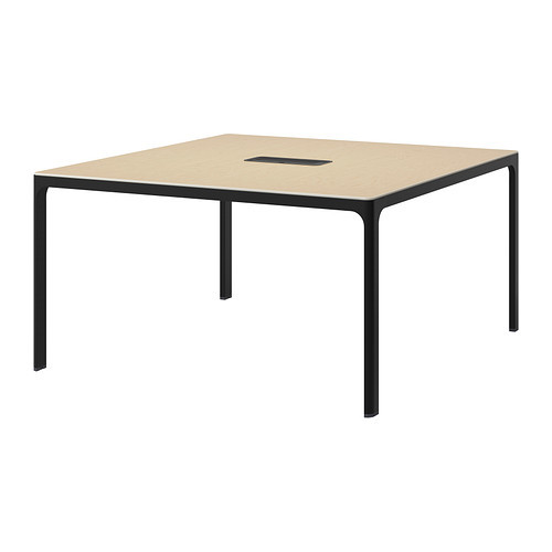 BEKANT Conference table, birch veneer, black - 290.062.71