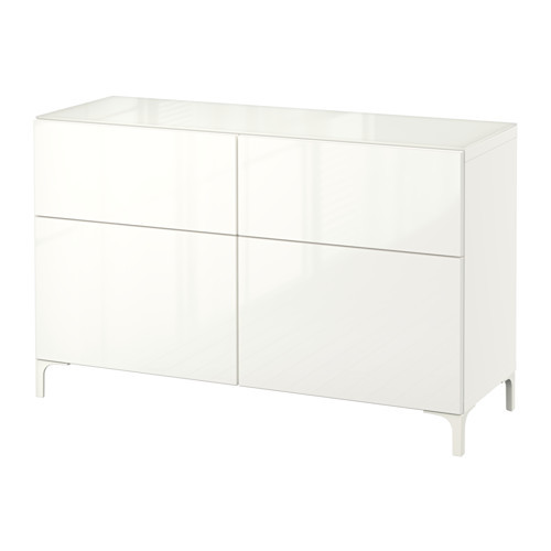 BESTÅ Storage combination with drawers, white, Selsviken high-gloss/white - 791.039.86