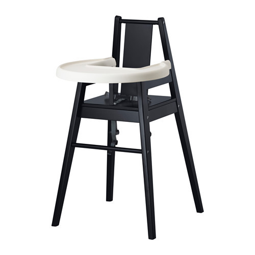 BLÅMES Highchair with tray, black - 101.690.03