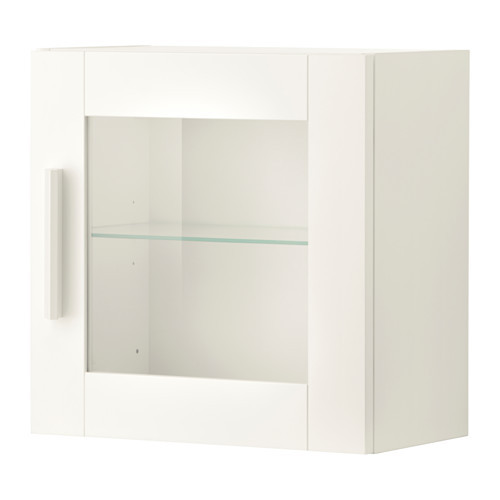 BRIMNES Wall cabinet with glass door, white - 503.006.52