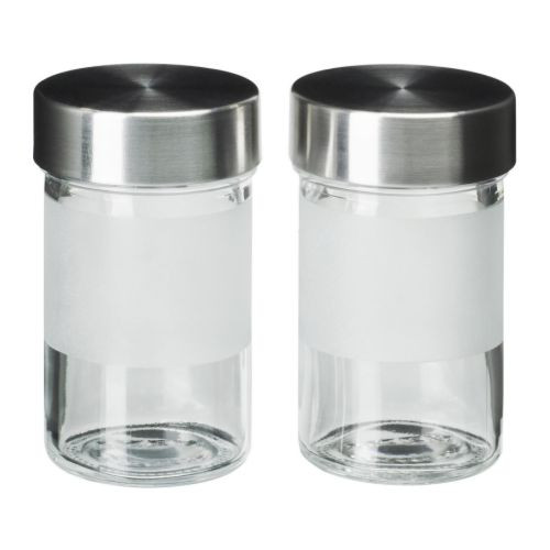 DROPPAR Spice jar, frosted glass, stainless steel - 401.136.13