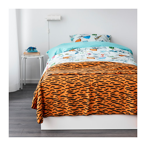 DUVTRÄD Bedspread/blanket, orange - 002.996.32