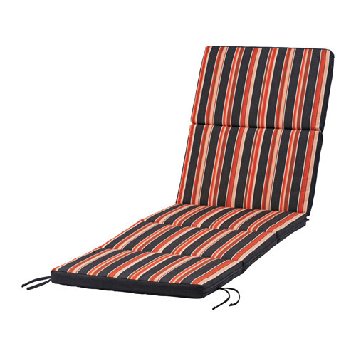 EKERÖN Chaise pad, black, stripe - 902.852.92