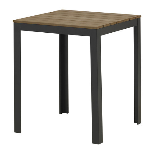 FALSTER Table, outdoor, black, brown - 302.405.79
