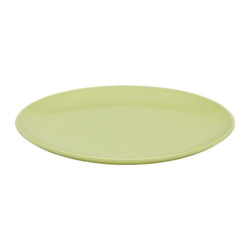 FÄRGRIK Plate, green, stoneware - 401.316.69