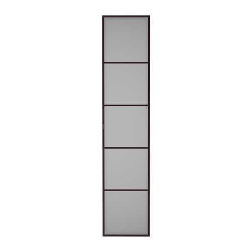 FEVIK Door, black-brown, frosted glass - 599.041.91