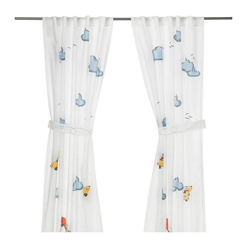 FLYGNING Curtain with tie-back, white - 802.644.50