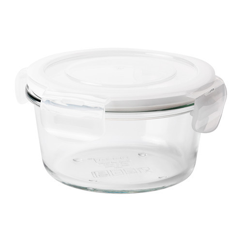 FÖRTROLIG Food container, clear glass - 302.337.86