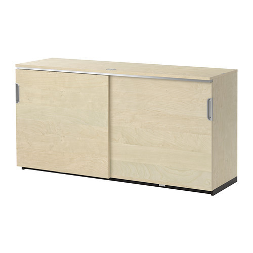 GALANT Cabinet with sliding doors, birch veneer - 102.065.19