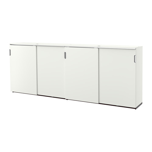 GALANT Storage combination w sliding doors, white - 590.464.78