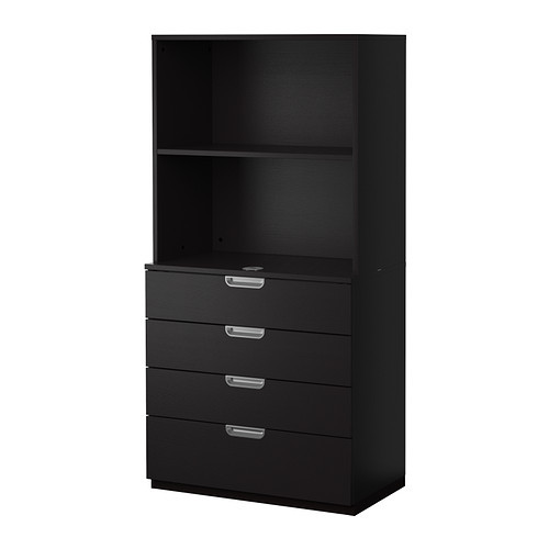GALANT Storage combination with drawers, black-brown black-brown - 098.980.22