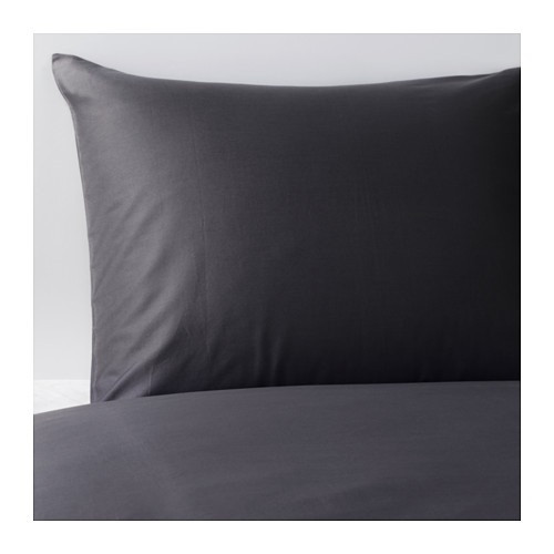 GÄSPA Duvet cover and pillowcase(s), dark gray - 601.513.45