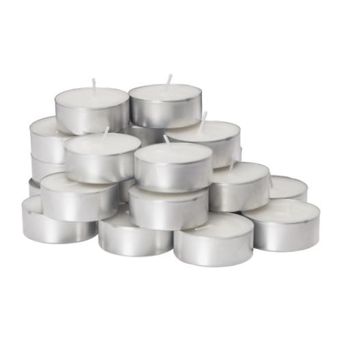 GLIMMA Unscented candle in a metal cup - 901.083.60