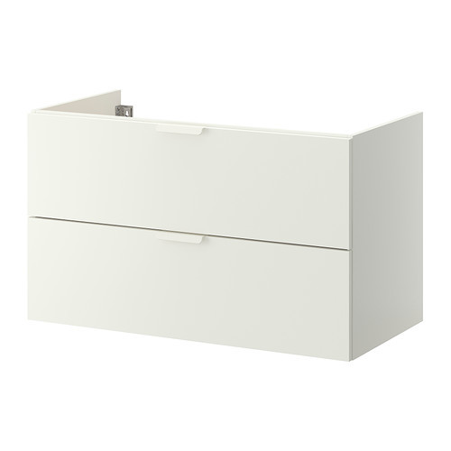 GODMORGON Sink cabinet with 2 drawers, white - 802.811.00