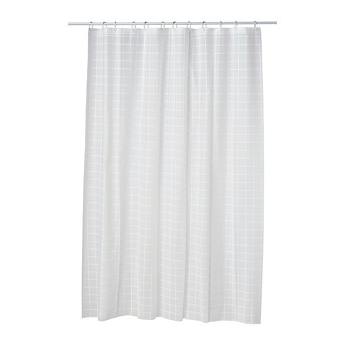 GRÖNSKA Shower curtain, white - 302.074.24