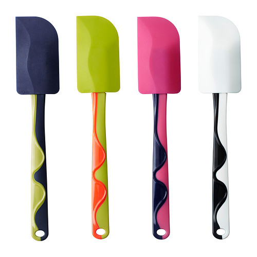 GUBBRÖRA Rubber spatula, green/pink red/green, blue/white - 902.257.31