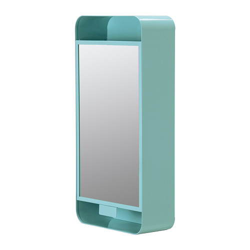 GUNNERN Mirror cabinet with 1 door, turquoise blue - 602.620.89