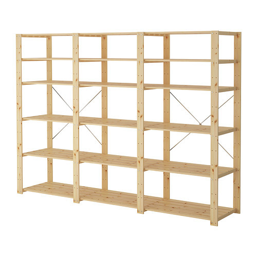 HEJNE 3 sections/shelves, softwood - 990.314.08