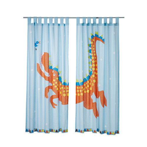 HELTOKIG Pair of curtains, light blue - 302.423.47