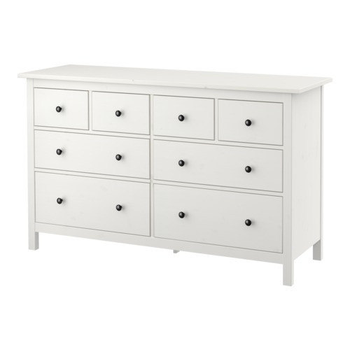 HEMNES 8-drawer dresser, white stain - 102.392.80