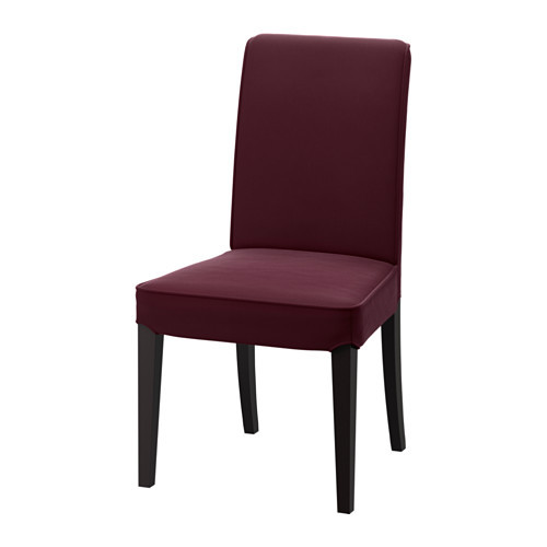 HENRIKSDAL Chair, brown-black, Dansbo red-lilac - 891.001.43