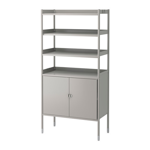 HINDÖ Shelving unit w/cabinet, in/outdoor, gray - 490.484.54