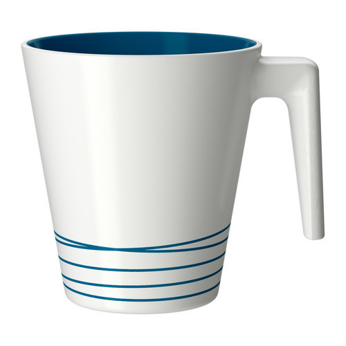 HURRIG Mug, white, turquoise - 901.841.51