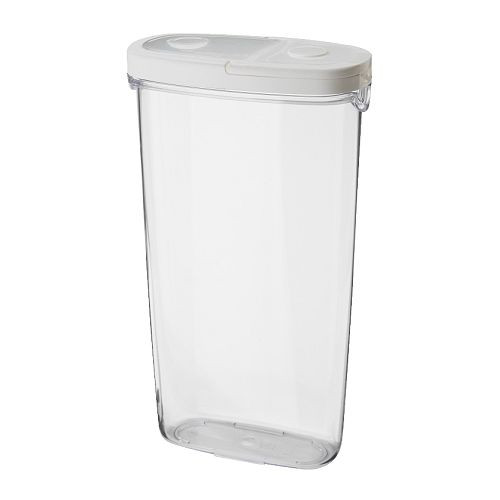 IKEA 365+ Dry food jar with lid, clear, white - 900.667.08