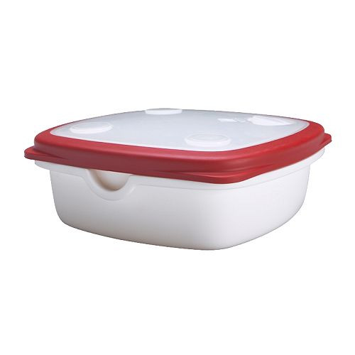 IKEA 365+ Food container, white, red - 900.667.13
