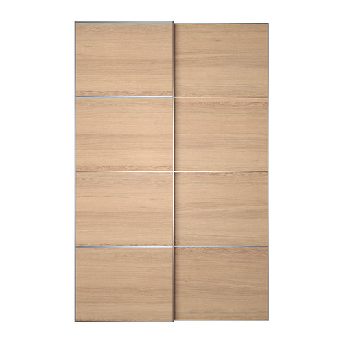 ILSENG Pair of sliding doors, white stained oak veneer - 699.302.60