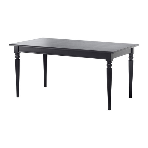 INGATORP Extendable table, black - 902.224.07