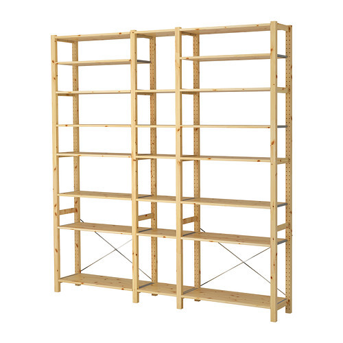 IVAR 3 sections/shelves, pine - 899.036.04