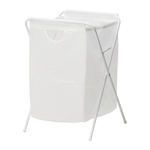 JÄLL Laundry bag with stand, white - 701.189.68