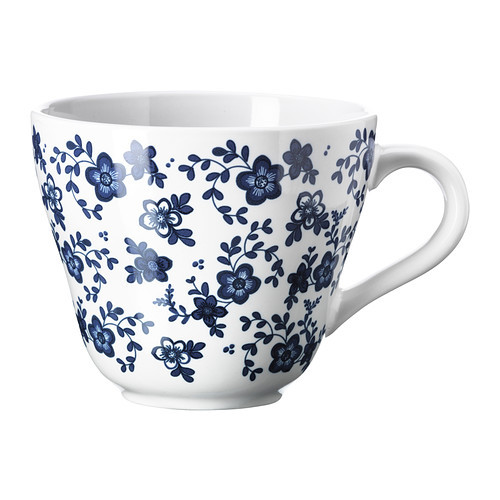 JÄMNT Mug, white, dark blue - 002.560.53