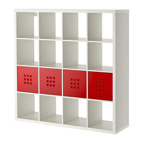 KALLAX /
LEKMAN Shelf unit with 4 inserts, white - 990.305.88