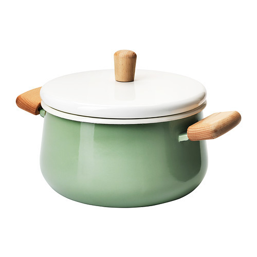KASTRULL Pot with lid, green - 302.329.56