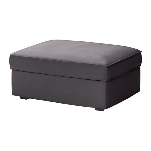 KIVIK Cover for footstool with storage, Dansbo dark gray - 002.111.68