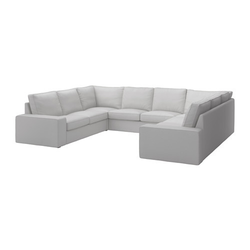 KIVIK Sofa, U-shaped, 8-seater, Orrsta light gray - 490.699.22