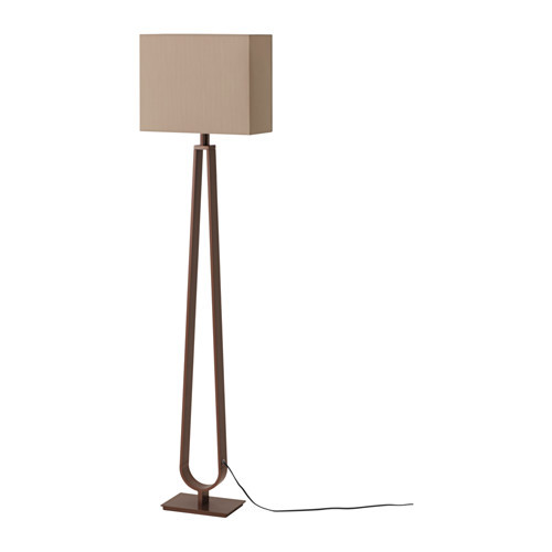 KLABB Floor lamp, light brown, bronze color - 902.956.77