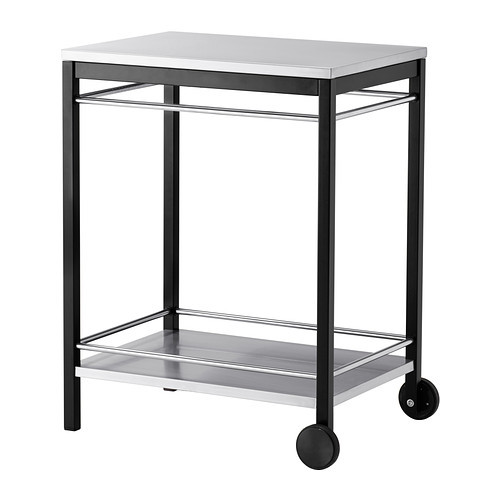KLASEN Serving cart, outdoor, stainless steel black - 499.318.02