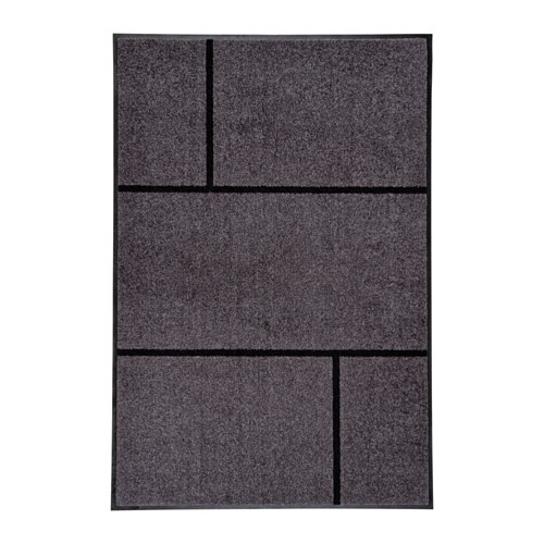 KÖGE Door mat, gray, black - 402.966.03